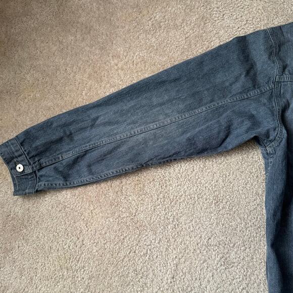 Marithe Francois Girbaud Mens 4XL Denim Trucker Jacket Blue Grey Jean Jacket - Picture 8 of 14